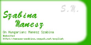 szabina manesz business card